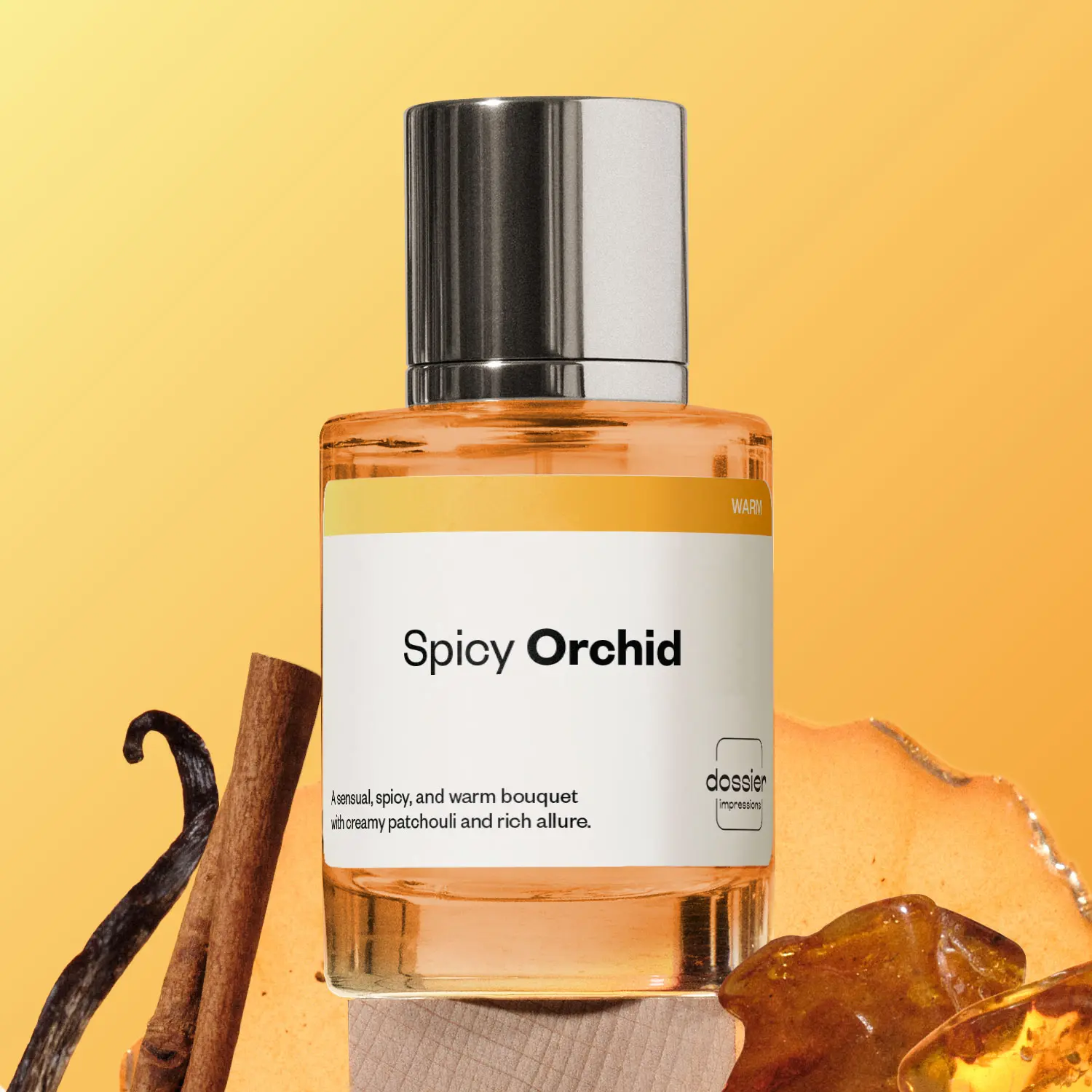 Spicy Orchid, Dossier, Unisex Perfume, Eau de Parfum, 50ml, Cinnamon, Pink Pepper, Mandarin, Ylang Ylang, Plum, Sandalwood, Vanilla, Patchouli