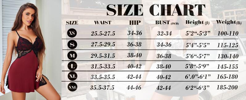 Avidlove Christmas Lingerie Women Lace Chemise Holiday Sleepwear Nightgown Bodysuit