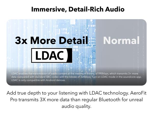 [Refurbished]soundcore by Anker AeroFit Pro Open-Ear Headphones, Ultra Comfort, Secure Fit, Ergonomic Design, Rich Sound with LDAC, Bluetooth 5.3, IP55 Water-Resistant, 46H Playtime, App Control, Wireless Earbuds, Headphones Bluetooth, On Ear, Audio, Wire