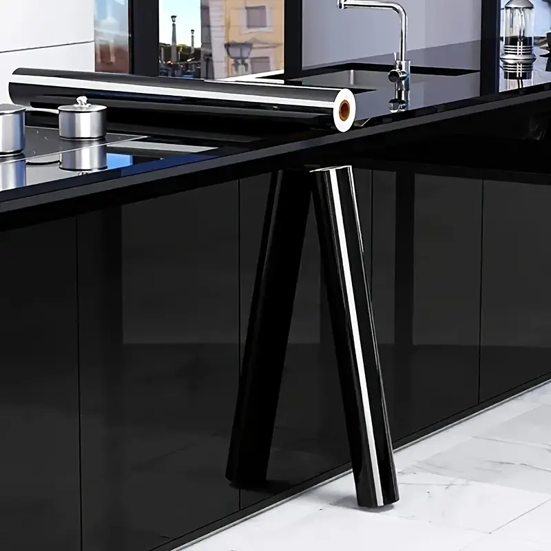 Instant Sticker Type High-gloss Self-adhesive Removable Wallpaper, Waterproof and Removable Countertop Film, Suitable for Cabinets, Countertops, Furniture and Kitchens