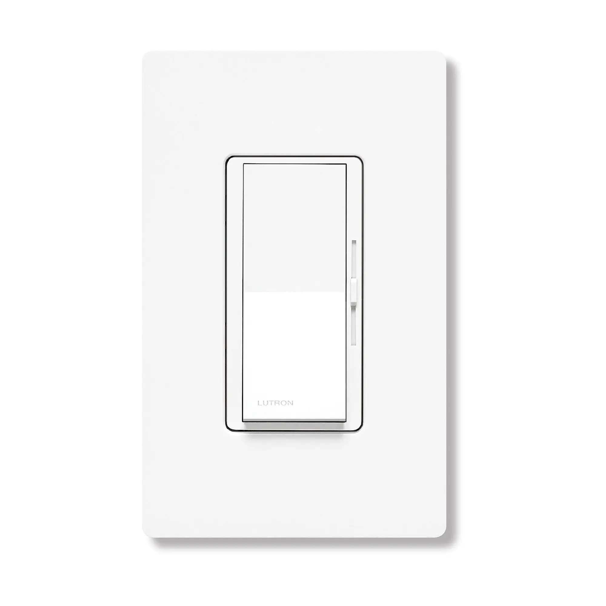Lutron DVCL-153P Diva LED+ Dimmer Switch - Single Pole/3-Ways, Max 150W CFL/LED/Halogen Compatible, Small Slider, Power Failure Memory, Indoor Living Room Electrical Lighting Setup, Designer Paddle Switch, Dimmerswitch, Designer Look