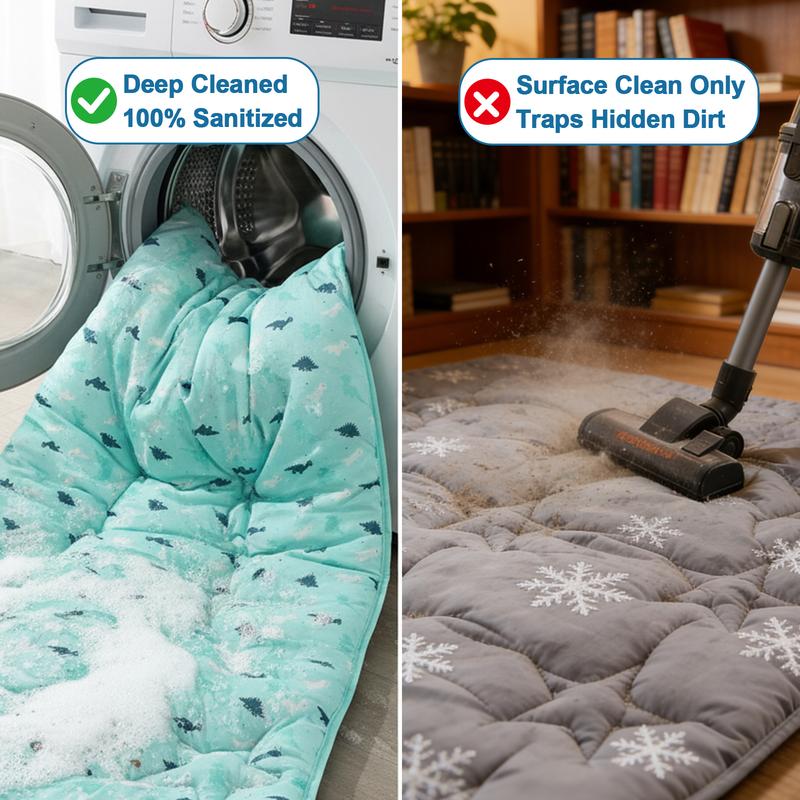 SpringSpirit Baby Play Mat Playpen Mat - Thicker Padded Non-slip Large Soft Foldable Portable Lightweight Spring Indoor Outdoor Activity Picnics Kids Nursery Gifts Floor Crawling Tummy Time Mat, Machine Wash #TiktokshopStockUp