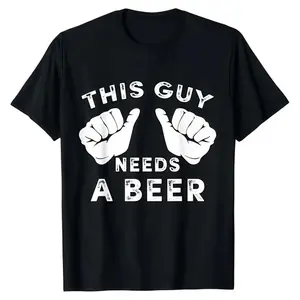 This Guy Needs A Beer - Funny Mens Drinking Gift T-Shirt Golf Gift For Men and Women Playful Design Ideal for Golf Outings and Casual Wear
