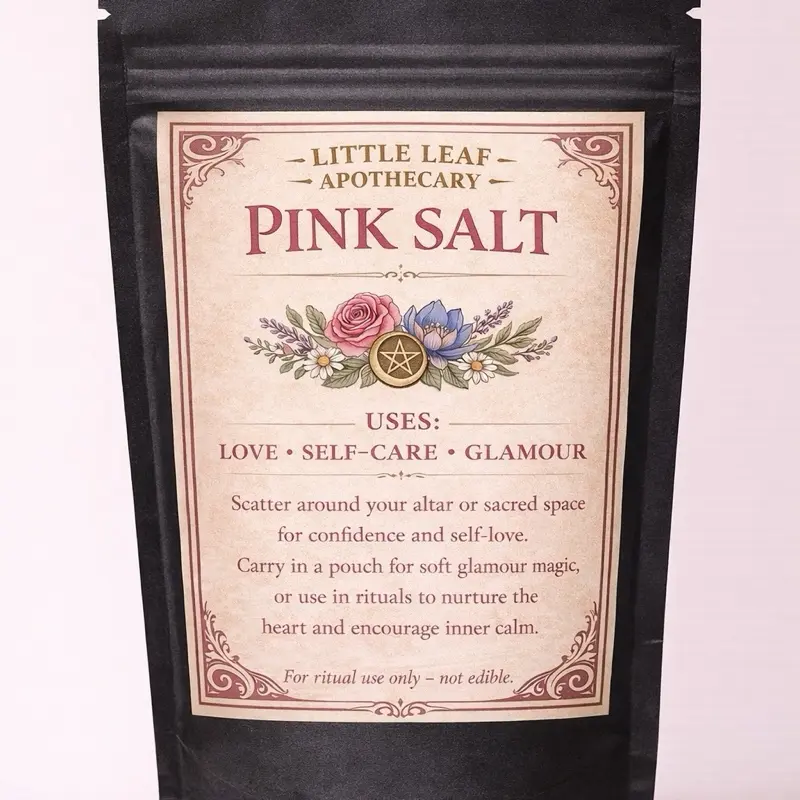Pink Salt Ritual Blend | Love • Calm • Emotional Healing | Botanical Salt for Ritual Use Only 3 oz