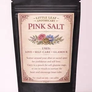 Pink Salt Ritual Blend | Love • Calm • Emotional Healing | Botanical Salt for Ritual Use Only 2.6 oz