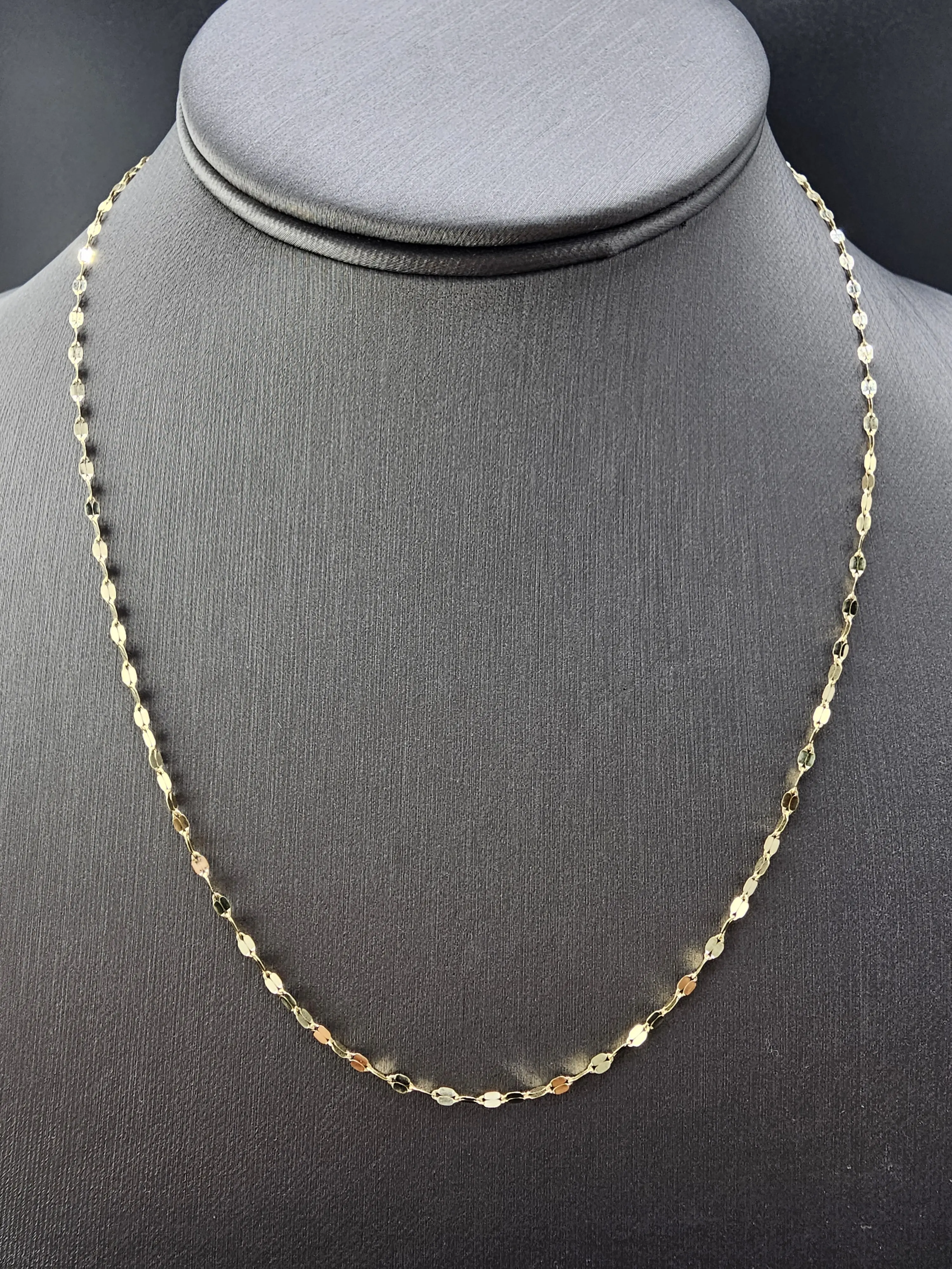 14K Gold Chain - Mirror Chain 18