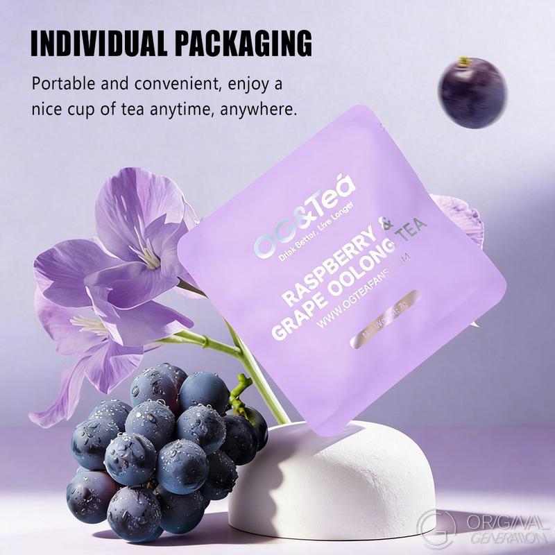 Bogo Raspberry Grape Oolong Tea 2 Cartons (70g 7g×10packs) ×2 With Forest Thermos Grape Oolong Tea Snow Pear Apple Raspberry Strawberry
