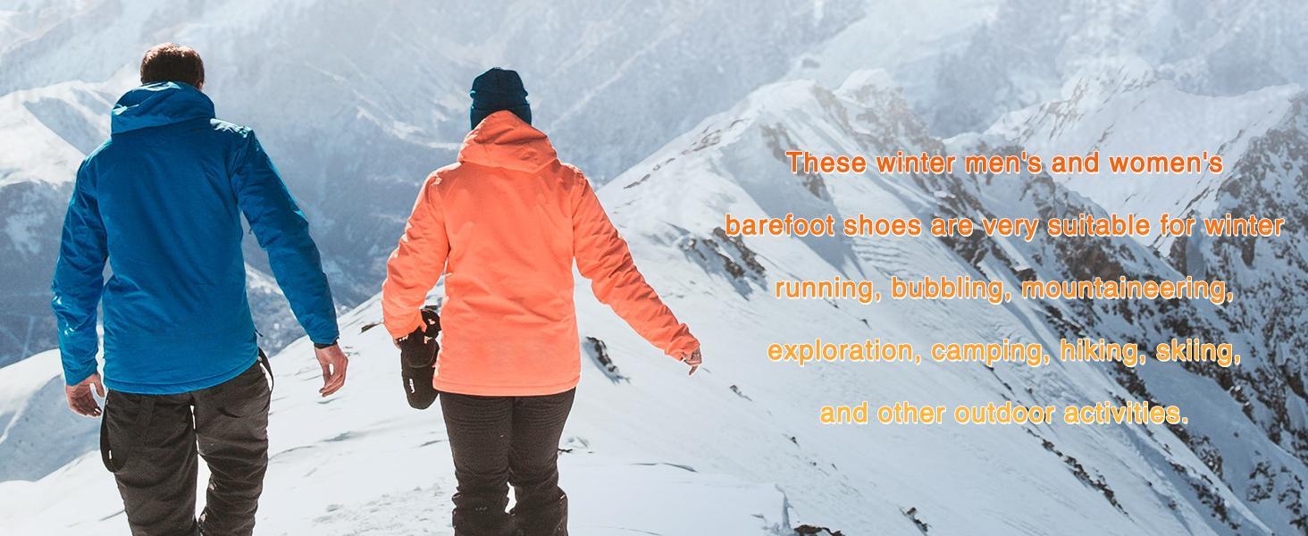 Womens Barefoot Boots Shoes Minimalist Mens Winter Snow Boots Warm Ankle Booties