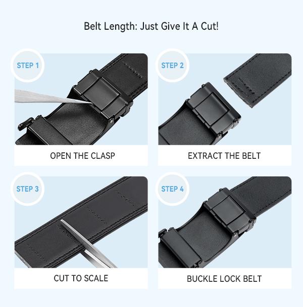 [Valentine's Day Gift] BOSTANTEN Mens Belt Leather Ratchet Easy Release Belt For Men Designer Belt Dress and Casual with Adjustable Buckle for Men's Wear Gift Textured Fathers Gift