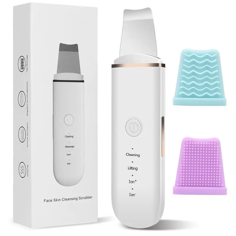 Electric Facial Skin Scrubber, Facial Deep Cleansing Tool, Skin Spatula, Facial Silicone Pore Cleaner, Facial Cleansing Brush, Facial Cleaning Tool, Rechargeable Electric Face Cleanser, Beauty Gifts, Skincare Tools