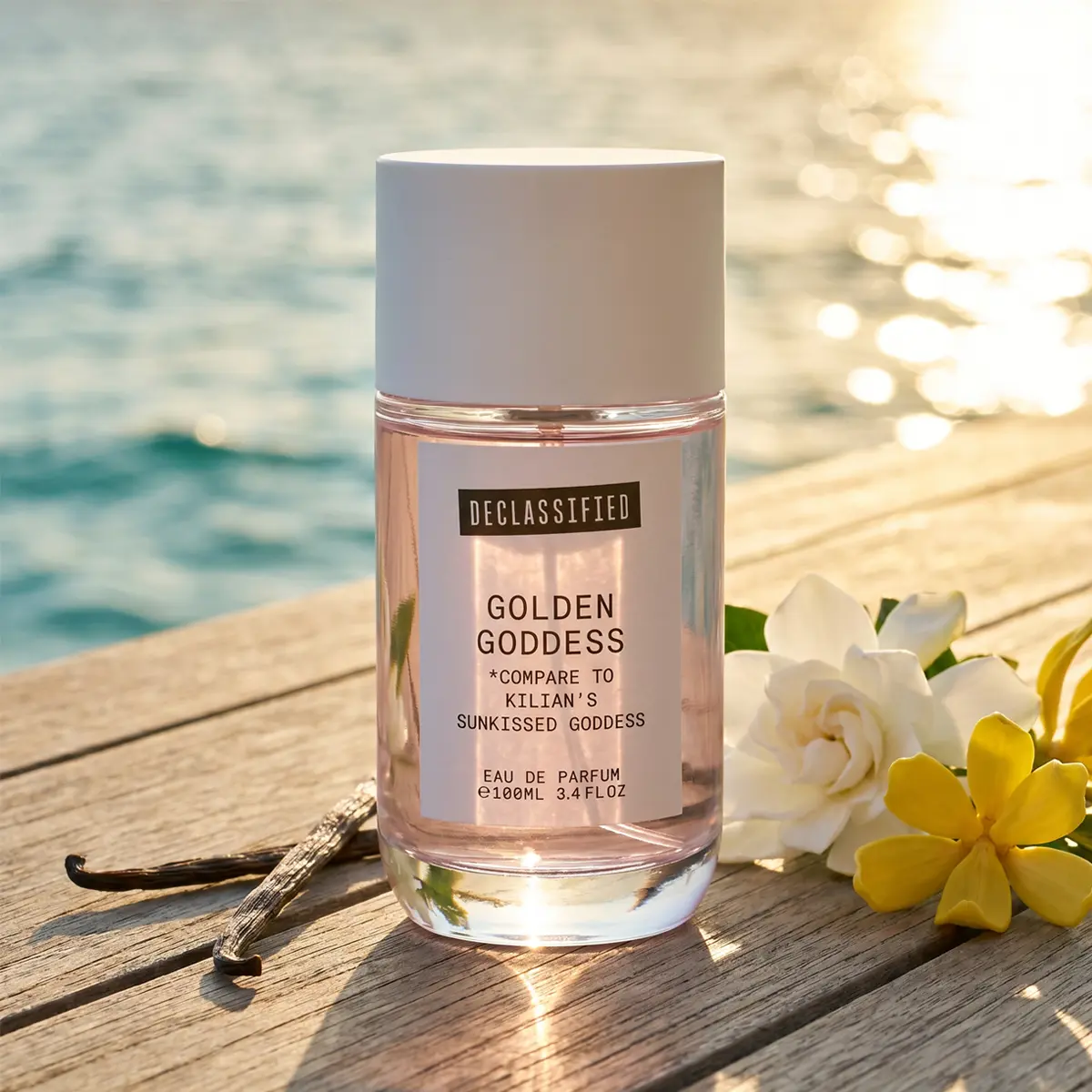 Declassified Golden Goddess | Affordable Confidence Booster | Oriental Floral Fragrance, Neroli, Vanilla & Ylang-Ylang | Solar Scent | 100ml Women Eau de Parfum