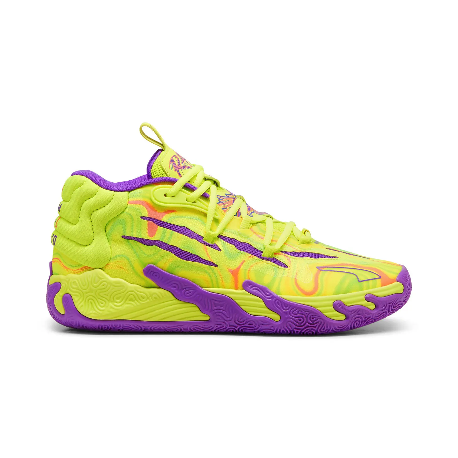Puma Lamelo Ball MB.03 Spark 37989801 Mens Green Athletic Basketball Shoes