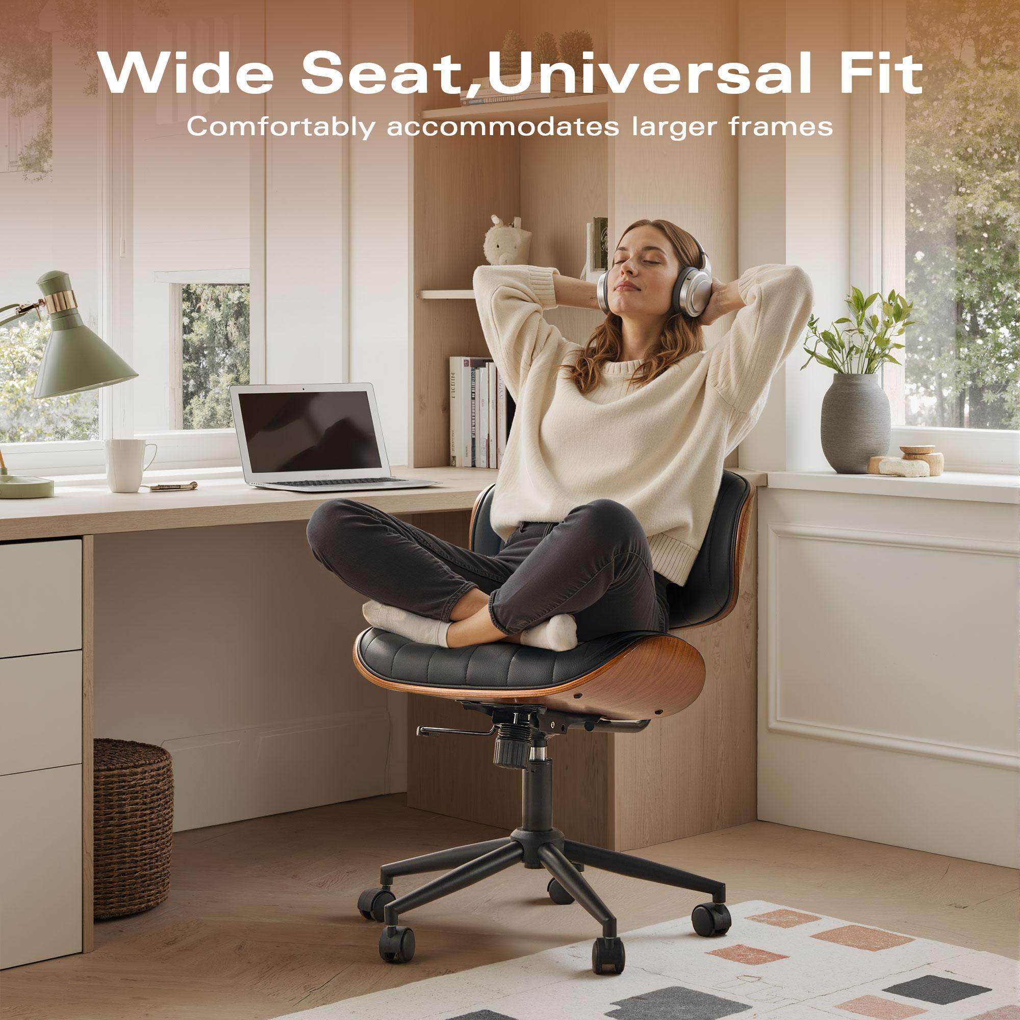 【Stock Up Sale】Ovios Home Office Chair Mid-Century Modern Faux Suede Leather Chairs, Comfy Deep Seat Adjustable Height Rolling Swivel Executive Computer Task Armchair 【Stock Up Sale】Ovios Home Office Chair Mid-Century Modern Faux Suede Leather Chairs, Comfy Deep Seat Adjustable Height Rolling Swivel Executive Computer Task Armchair