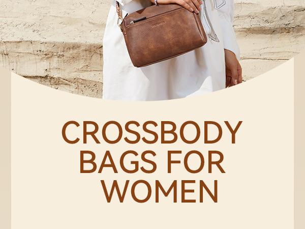 BOSTANTEN Crossbody Bag for Women Vintage Crossbody Purse Women Handbag Small Tote Bag with Adjustable Strap