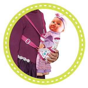 deAO Doll Stroller Nursery Role Play Set with a Variety of Feeding Toy and Play Mat Travel Cot Carrier Stroller and Travel Bag