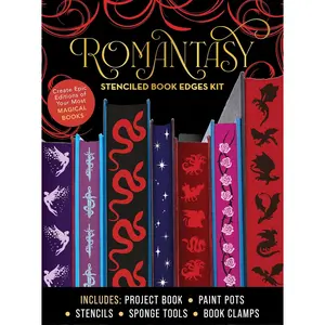 Romantasy Stenciled Book Edges Kit: Create Epic Editions of Your  Magical Books - Includes: Project Book, Paint Pots, Stencils, Sponge Tools, Book -- Editors of Chartwell Books - Other