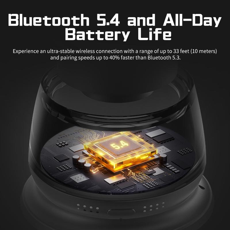 Magnetic Mini Speaker - 5W Mini Speaker, supports Bluetooth 5.4 wireless connection, RGB lighting effect, 7-hour playback time, suitable for portable phone stands for iPhones, travel, and golf carts, black