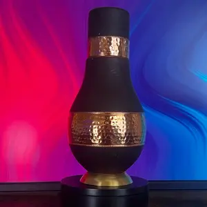 Drip Kream Luxury Hammered Copper Insulated Bottle | Hot & Cold Thermal Flask (Leak-Proof) Drinkware Tumbler Bottled Portable Mug