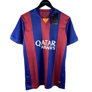 BAR Retro Red Blue Home Jersey 2014/15, 2014/15 Red & Blue Color BAR Vintage Home Short Sleeve Soccer Jersey