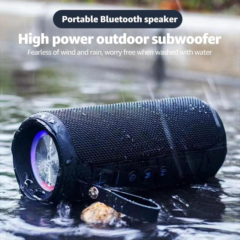 ZZA Portable Wireless Speaker，Powerful 360° Sound, 24W Audio with Impactful Bass, 1600AH Battery, IPX6 Waterproof, Shockproof, TWS Stereo, Speaker Wireless for Outdoor Beach Pool subwoofer Weatherproof Loudspeaker System Durable speaker bluetooth speakers