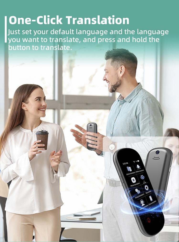AI language translation device, supports 139 languages, real-time voice online translation, offline translation, photo translation, suitable for work, business, travel, socializing, and learning