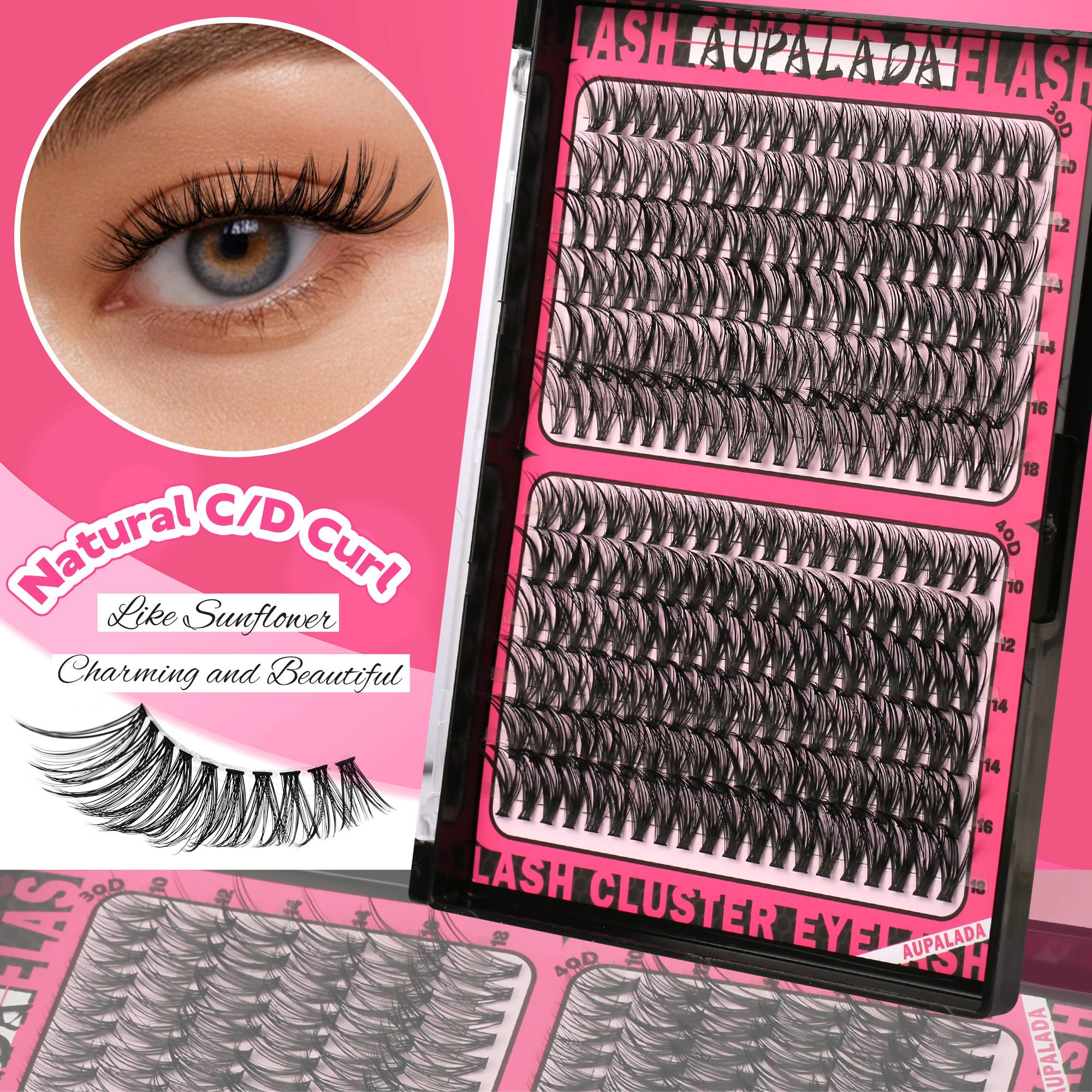 Amazing! 4 Styles  MAX-PACK Cluster Lash Extension Gift Set | Includes  Natural   Styles + Extra Volume | Soft & Lightweight | Comes with Glue, Tweezers & Brush | Easy DIY at Home | 1 Set Mixed Length Individval Eyelash Extensions Kit