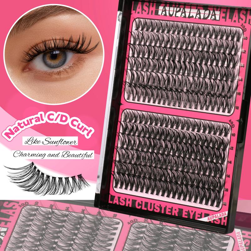 Amazing! 4 Styles  MAX-PACK Cluster Lash Extension Gift Set | Includes  Natural   Styles + Extra Volume | Soft & Lightweight | Comes with Glue, Tweezers & Brush | Easy DIY at Home | 1 Set Mixed Length Individval Eyelash Extensions Kit