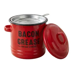 【AREL】40oz Bacon Grease Container with Strainer