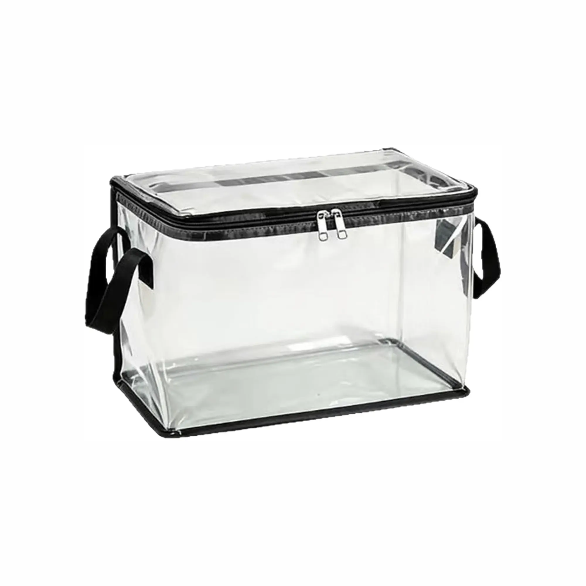 Clear Storage Bin with Lid Transparent Clothing Organizer Bag for Blankets Bedding and Clothes for Bathroom Bedroom Basement Transparent Storage Bag 15 x 12 x 9.5 inches