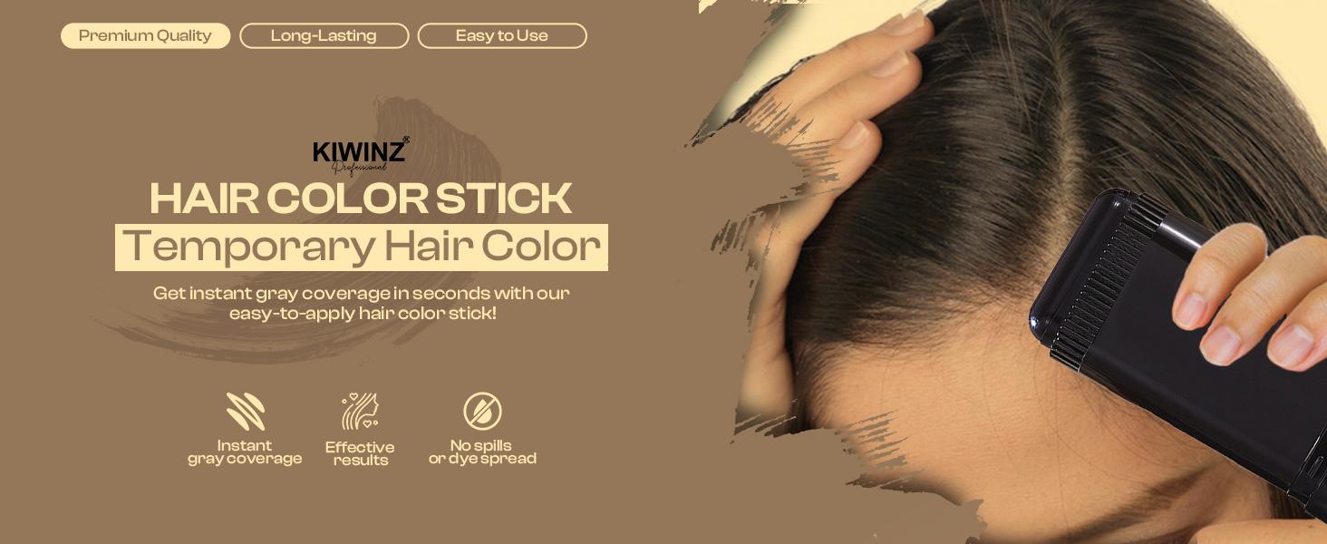 KIWINZ PROFESSIONAL 2-in-1 Hair Stick Portable Waterproof Sweat-Proof for Gray and White Hair mexican eelhoe dye color shampoo KIWINZ PROFESSIONAL 2-in-1 Hair Stick Portable Waterproof Sweat-Proof for Gray and White Hair mexican eelhoe dye color shampoo