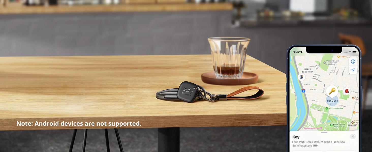 eufy Security by Anker SmartTrack Link (Black, 1-Pack), Android not Supported, Works with Apple Find My (iOS only), Key Finder, Bluetooth Tracker for Earbuds and Luggage, Phone Finder, Water Resistant eufy Security by Anker SmartTrack Link (Black, 1-Pack), Android not Supported, Works with Apple Find My (iOS only), Key Finder, Bluetooth Tracker for Earbuds and Luggage, Phone Finder, Water Resistant
