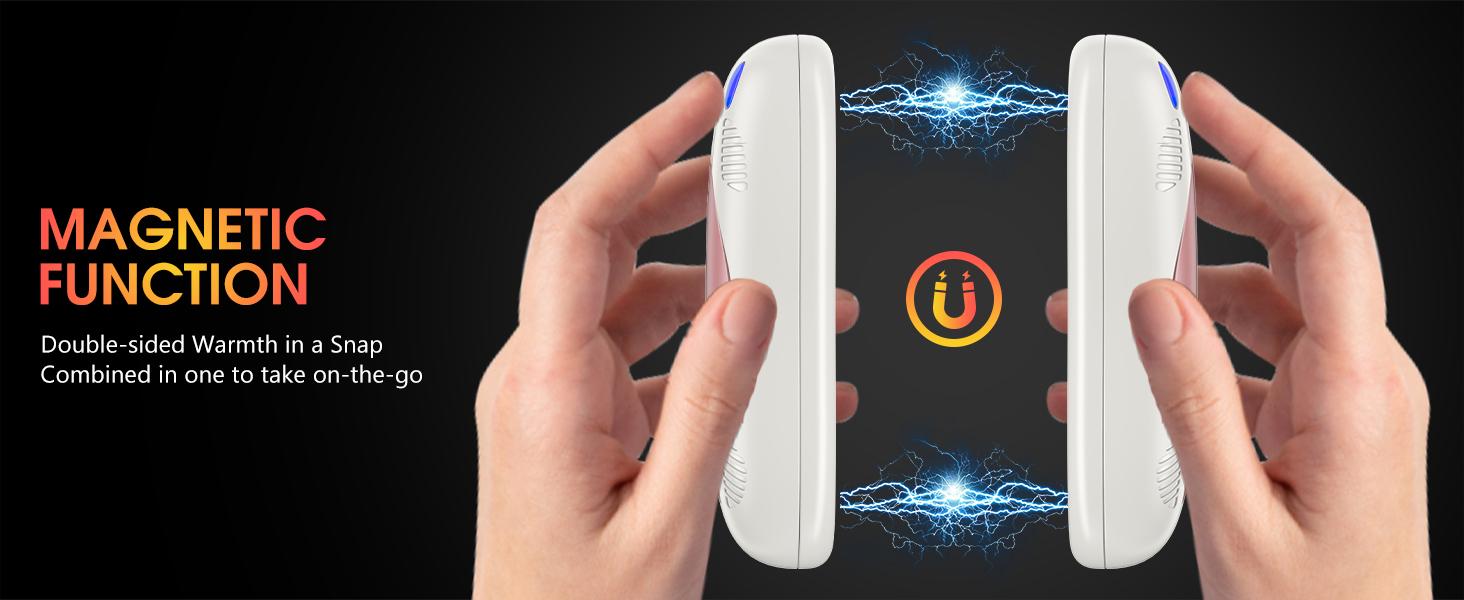 Rechargeable Hand Warmers,10000mAh Quick Heating Pocket Heater, Reusable Electric Hot Hands for Outdoor/Camping/Skiing/Hunting/Golf, Perfect Valentine's Day Gift & Birthday Presents for Men Women