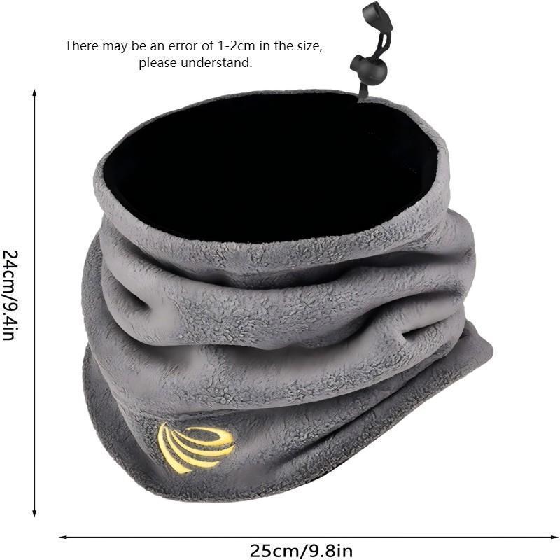 Men's winter thickened scarf, men's warm neck cover, cervical protection cover, pullover with fleece, outdoor riding scarf for women