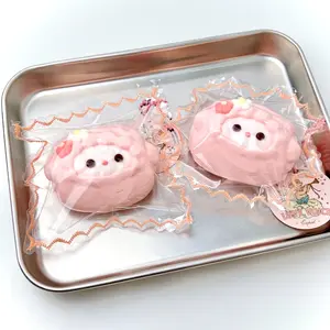 【Buy 3 get 1 free 2026 new model 】Lamb Steamed Bun Food-Grade Silicone Slow-Rising Rebound Squishy Fidget Toys for Stress Relief - Soft Squeeze Toys with Thick Creamy Slime Texture, Handmade Non-Toxic Sensory Toys transparent bag