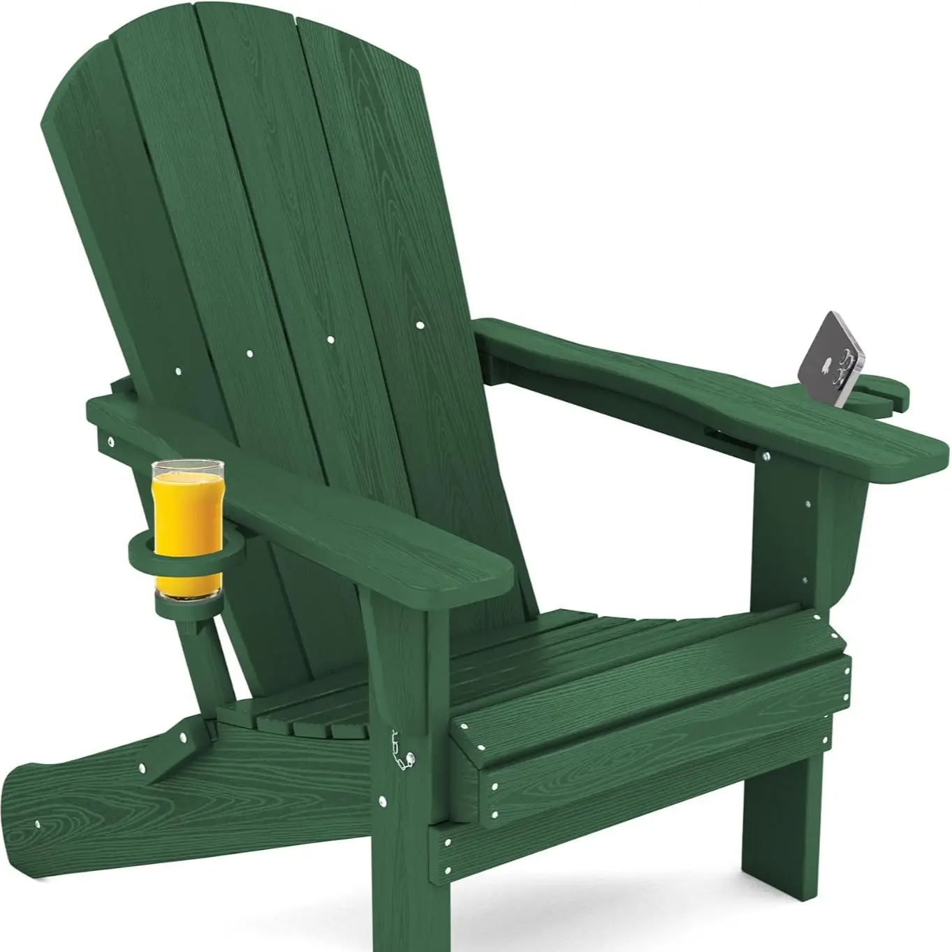 Double Cup Folding Chair-Green