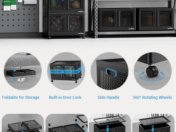 Broview V10 100Qt/300Qt/400Qt Stackable Storage Bins with Lids & Doors, Heavy Duty Plastic Closet Organizer and Storage Drawers with Wheels, Large Collapsible Storage Boxes, Cabinet for Home, Office Broview V10 100Qt/300Qt/400Qt Stackable Storage Bins with Lids & Doors, Heavy Duty Plastic Closet Organizer and Storage Drawers with Wheels, Large Collapsible Storage Boxes, Cabinet for Home, Office