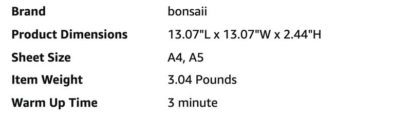 Bonsaii 9”4in1 Thermal Laminator Machine,Anti-Jam Technology for Documents,Photos&Posters,Includes 40 Laminating Sheets,Perfect for Office、School、Home