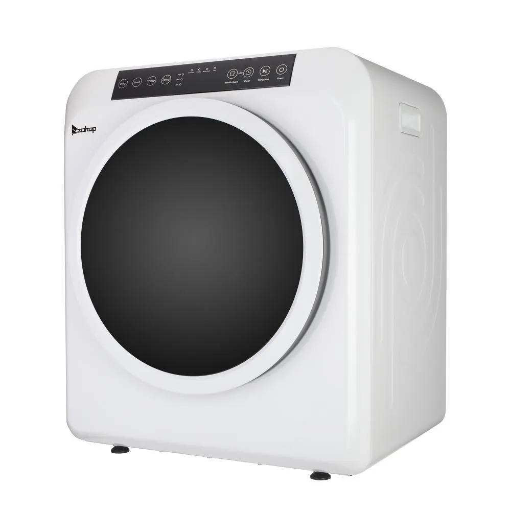 Ubesgoo Compact Clothes Dryer Machine - 13.2lbs Capacity, 3.5 cu.ft Full Automatic Portable Front Load Appliance, Stainless Steel Drum, Exhaust Pipe, UV Sterilizer, 120V 1300W for Apartment Home, Full Automatic Portable Dryers