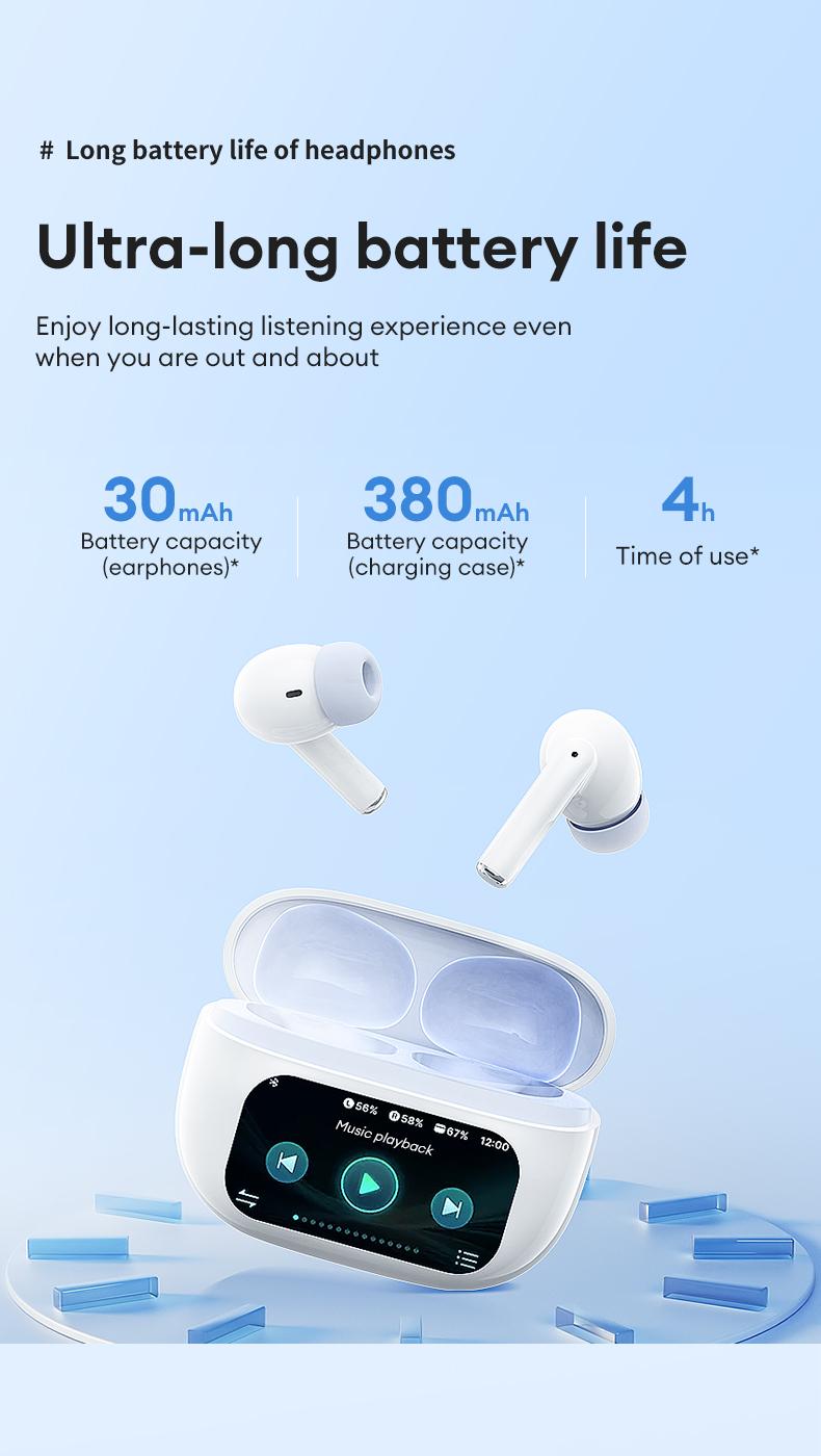 T26 Pro OWS Wireless Bluetooth Earbuds Luxurious Sound for Music & Phone Calls, Sport Headsets With Call Noise Canceling Mic