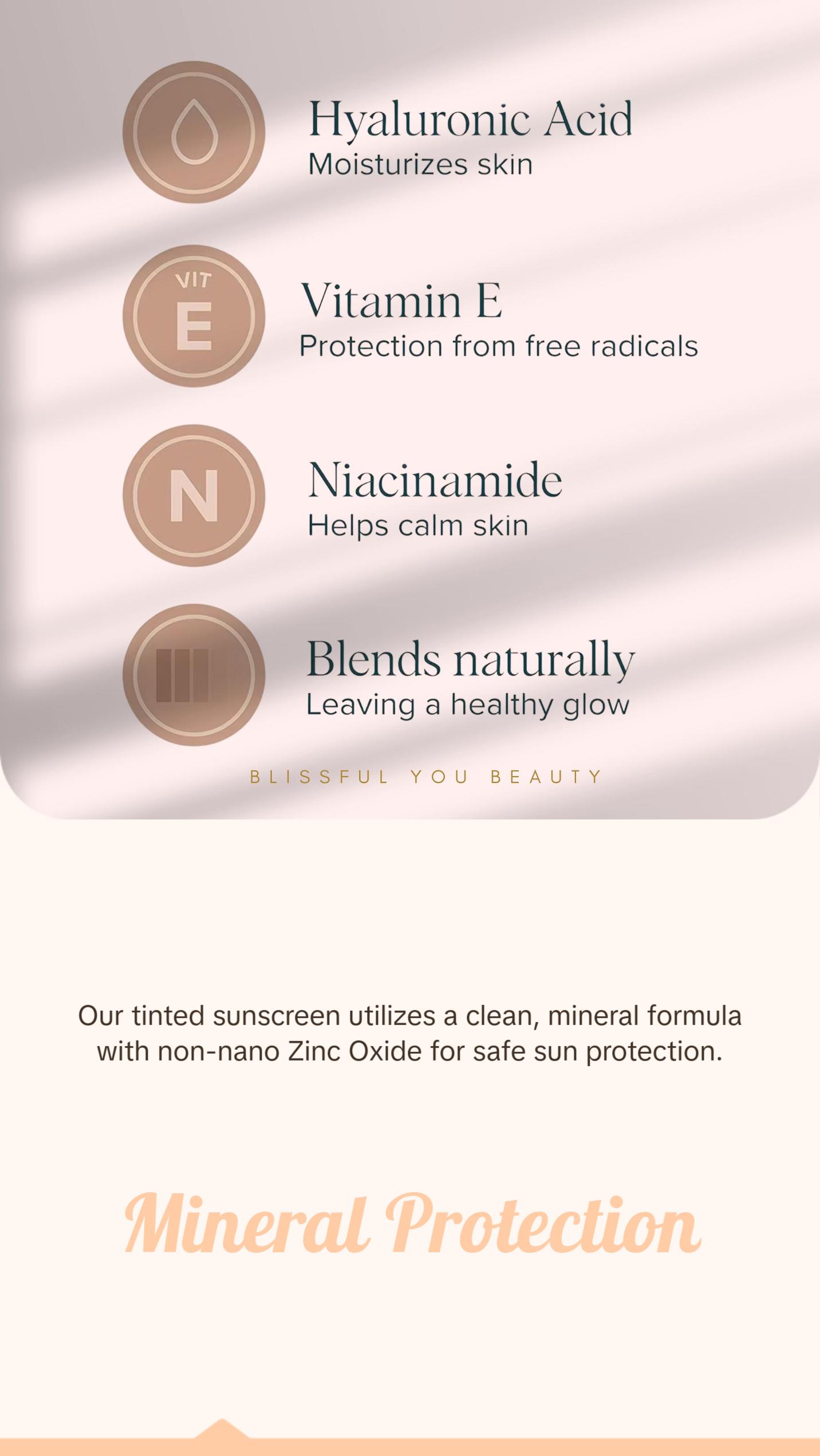 Blissful You Tinted Sunscreen SPF 50 UVA/UVB Protection Broad Spectrum - 50 ml Facial Skincare Aloe Argan bio sun Universal Tinted Moisturizer Sunscreen Blissful You Tinted Sunscreen SPF 50 UVA/UVB Protection Broad Spectrum - 50 ml Facial Skincare Aloe Argan bio sun Universal Tinted Moisturizer Sunscreen