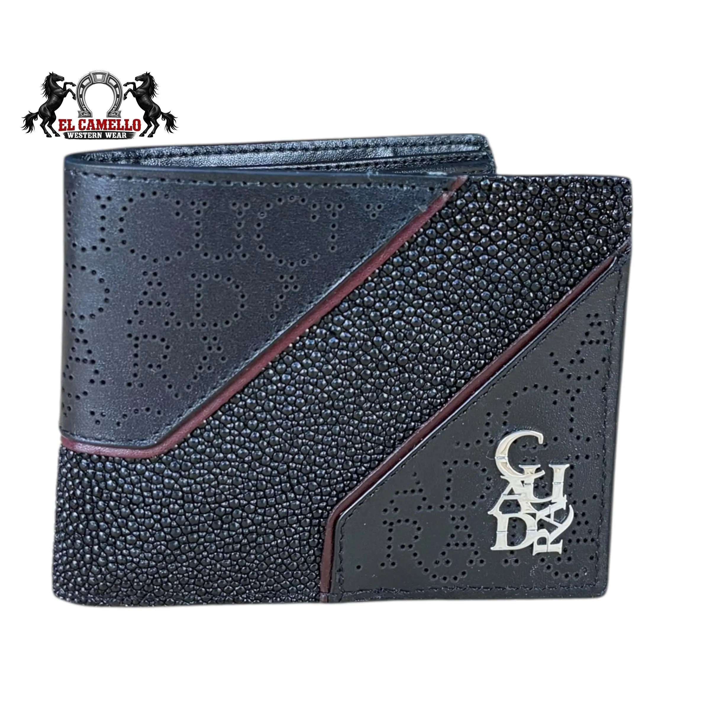 Cuadra Men’s Brown Leather Bifold Wallet DU709 with Textured Detail