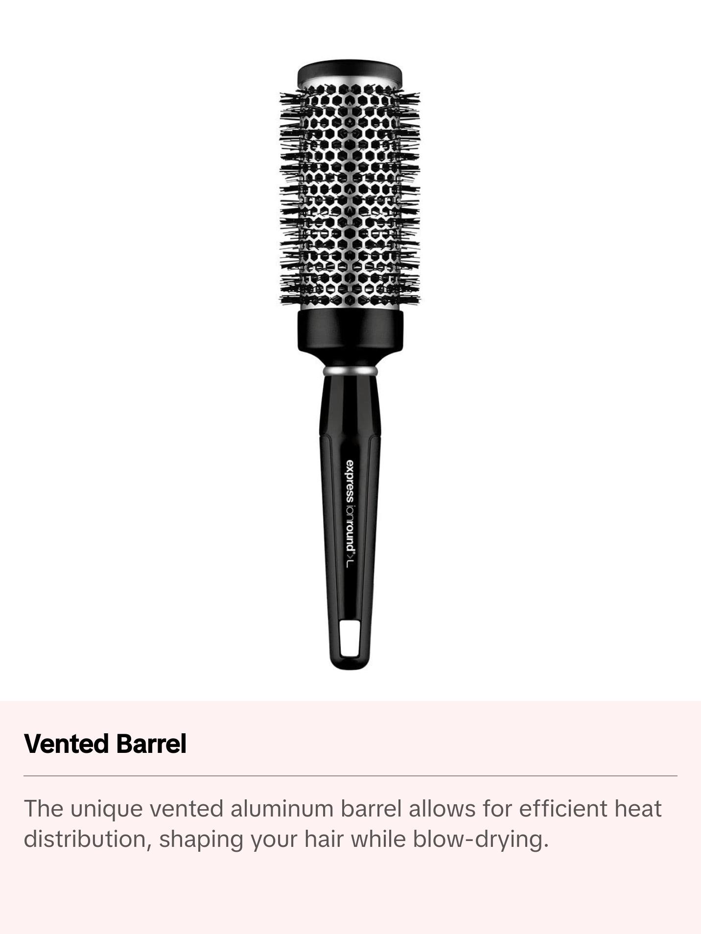 Paul Mitchell Express Ion Aluminum Round Brush XL - Vented Barrel for Sleek Frizz-Free Finish & Smooth Styling