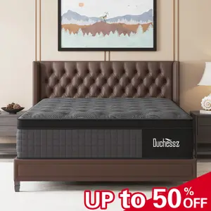 Twin Full Queen King Mattress, 10"12"14" Hybrid Mattress with Gel Memory Foam and Individually Pocket Innerspring Euro Top Mattresses Medium Firm for Motion Isolation, Edge Support, 100 Night Trial