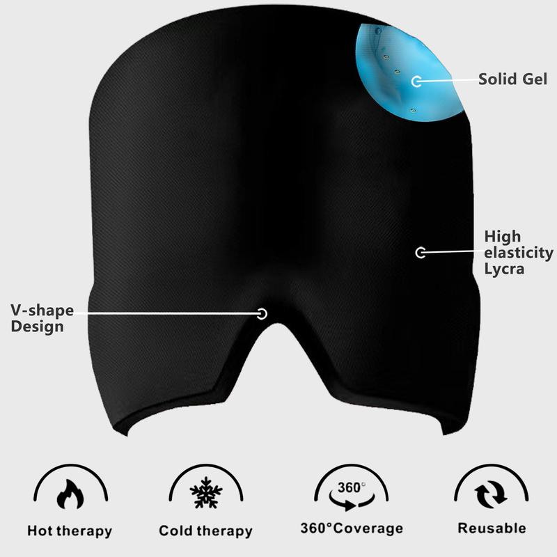 Migraine Relief Cap for Headache, Ice Pack Headache Therapy, 360° Hot/Cold Compress Head Wrap for Tension Stress Relief, Odorless Head Wrap Relief Tension, Puffy Eyes, and Stress Migraine Relief Cap for Headache, Ice Pack Headache Therapy, 360° Hot/Cold Compress Head Wrap for Tension Stress Relief, Odorless Head Wrap Relief Tension, Puffy Eyes, and Stress