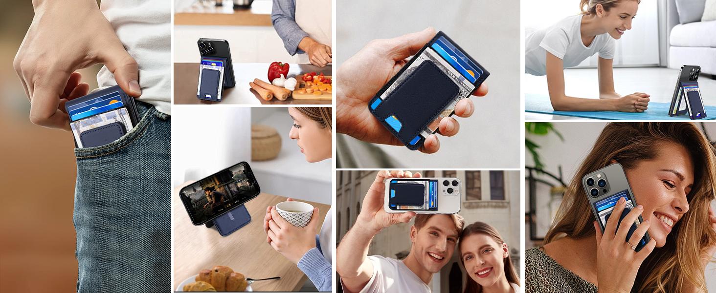 MagSafe Wallet with Money Clip, Works with Apple Find My(IOS Only), Strongest Magnetic Wallet for iPhone 17/16/15/14/13/12 Series, for iPhone Wallet Stand with Finder Tracker, 8 Cards Holder MagSafe Wallet with Money Clip, Works with Apple Find My(IOS Only), Strongest Magnetic Wallet for iPhone 17/16/15/14/13/12 Series, for iPhone Wallet Stand with Finder Tracker, 8 Cards Holder