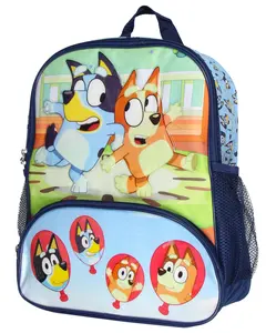 Bluey 14" Kids School Travel Backpack Bag For Toys w/ Raised Character Designs Bluey 14" Kids School Travel Backpack Bag For Toys w/ Raised Character Designs