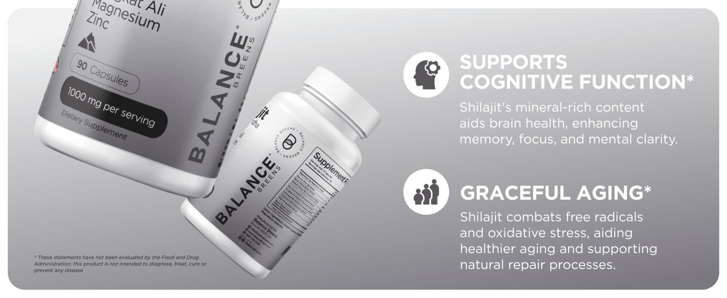 Pure Himalayan Shilajit Capsules, 10:1 Extract, 10000 mg, 90 Capsules, 85+ Minerals, Shilajit Supplement for Men and Women Edible Fitness