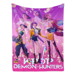 K-Pop Devil Hunter Dream Blanket, Soft and Warm, Suitable for Fans, Women, Girls, and Children.A Cozy Nap Blanket, Perfect for Everyday Decoration or Relaxation.An Ideal Choice for Living Room Sofas, Christmas Gifts, and Birthday Decorations.