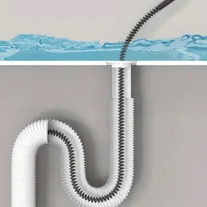 1pc household electric drill pipe, dredge sewer toilet dredge, spring toilet floor drain, kitchen dredge tool, durable, space-saving design, 39.37-inch Long Multipurpose Unclogger