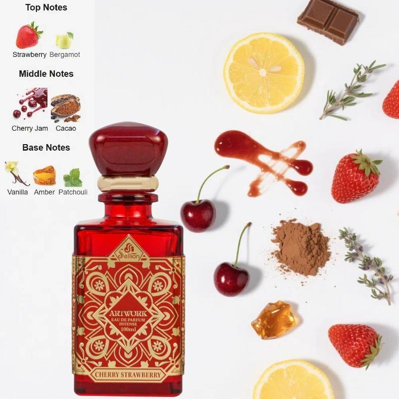 Sellion marshmallow perfume 2PCS,Marshmallow+bubble gum/Straw cherry/Fruity floral /rose milk/Oud,200ML Eau De Parfum Spray